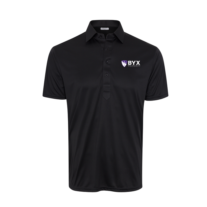 Collars & Co. Beta Upsilon Chi Semi-Spread Collar Polo Black