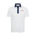 Collars & Co. Delta Kappa Epsilon Semi-Spread Collar Polo Austin White with Navy Accent