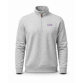 Collars & Co. Delta Sigma Phi Heather Cloud Cotton Quarter Zip Pullover Light Grey