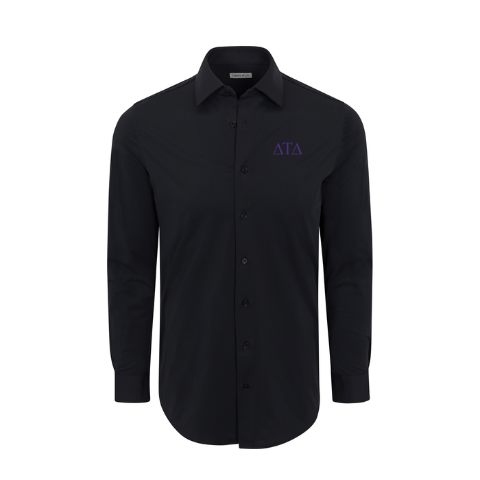 Collars & Co. Delta Tau Delta Apex Performance Dress Shirt Black