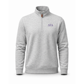 Collars & Co. Delta Tau Delta Heather Cloud Cotton Quarter Zip Pullover Light Grey