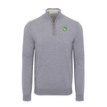 Collars & Co. FarmHouse Grey Melange Cashmere Touch Australian Merino Quarter Zip Sweater