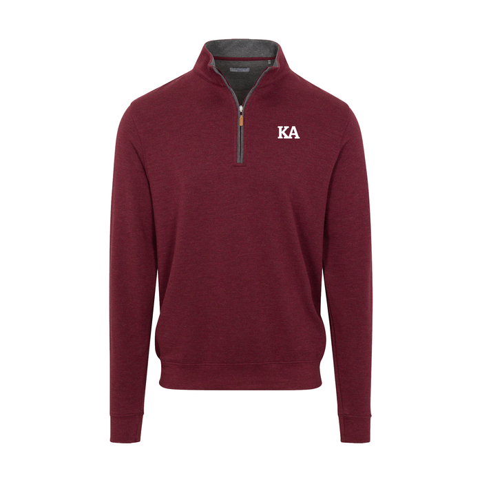 Collars & Co. Kappa Alpha Order Merlot Heather Cloud Cotton Quarter Zip Pullover