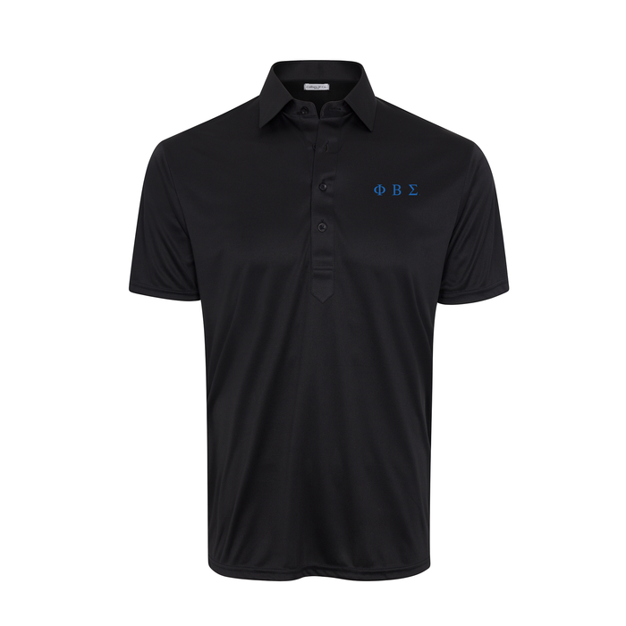 Collars & Co. Phi Beta Sigma Semi-Spread Collar Polo Black