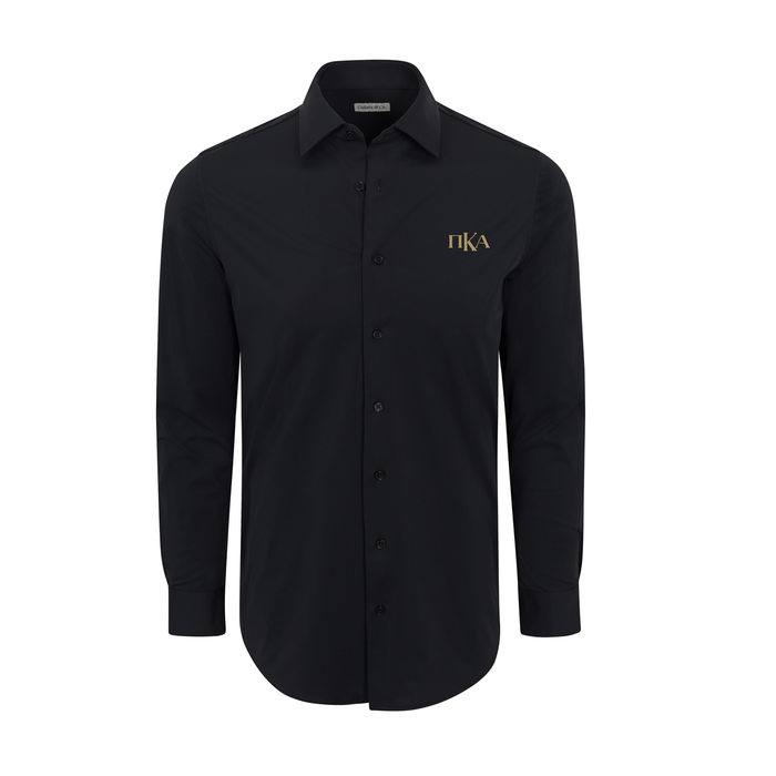 Collars & Co. Pi Kappa Alpha Apex Performance Dress Shirt Black