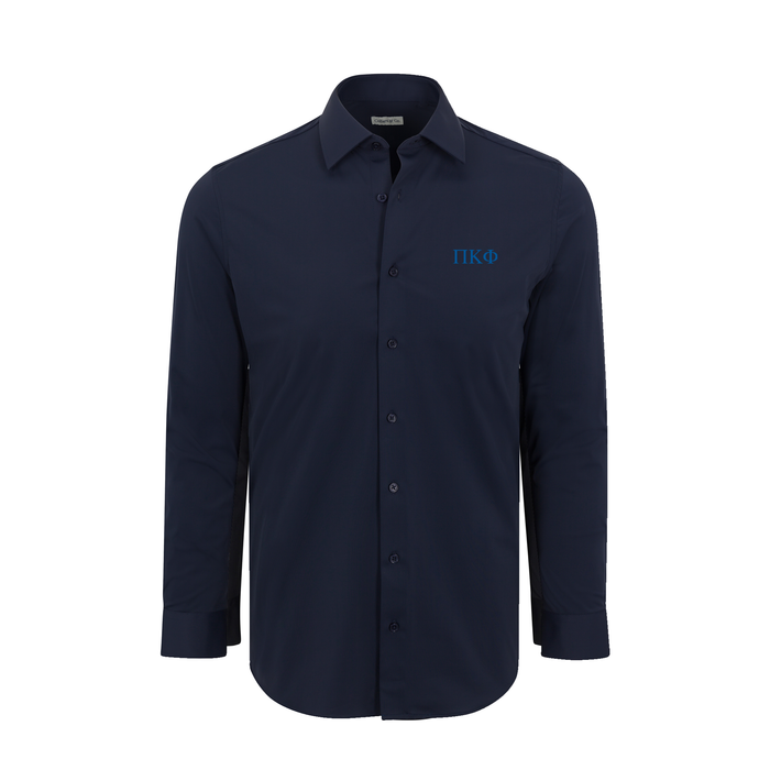 Collars & Co. Pi Kappa Phi Apex Performance Dress Shirt Navy