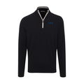 Collars & Co. Pi Kappa Phi Black with White Trim Luxury Touch Cotton and Cashmere Quarter Zip Sweater