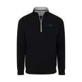 Collars & Co. Pi Kappa Phi Heather Cloud Cotton Quarter Zip Pullover Black with Light Grey Trim