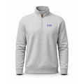 Collars & Co. Sigma Alpha Epsilon Heather Cloud Cotton Quarter Zip Pullover Light Grey
