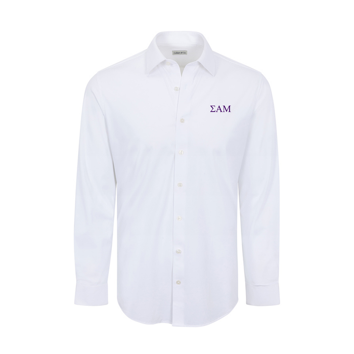 Collars & Co. Sigma Alpha Mu Apex Performance Dress Shirt White