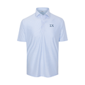 Collars & Co. Sigma Chi Featherweight Flex Polo Camden White with Blue Stripe
