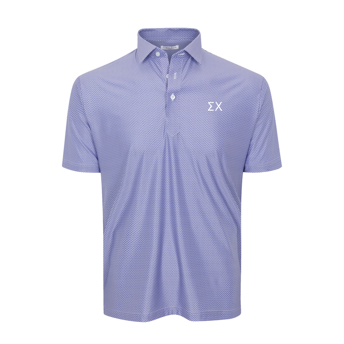 Collars & Co. Sigma Chi Featherweight Flex Polo Congressional Navy
