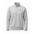 Collars & Co. Sigma Chi Heather Cloud Cotton Quarter Zip Pullover Light Grey