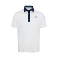 Collars & Co. Sigma Chi Semi-Spread Collar Polo Austin White with Navy Accent