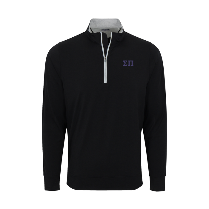 Collars & Co. Sigma Pi DriRelease® Performance Pullover Black with Light Grey Trim