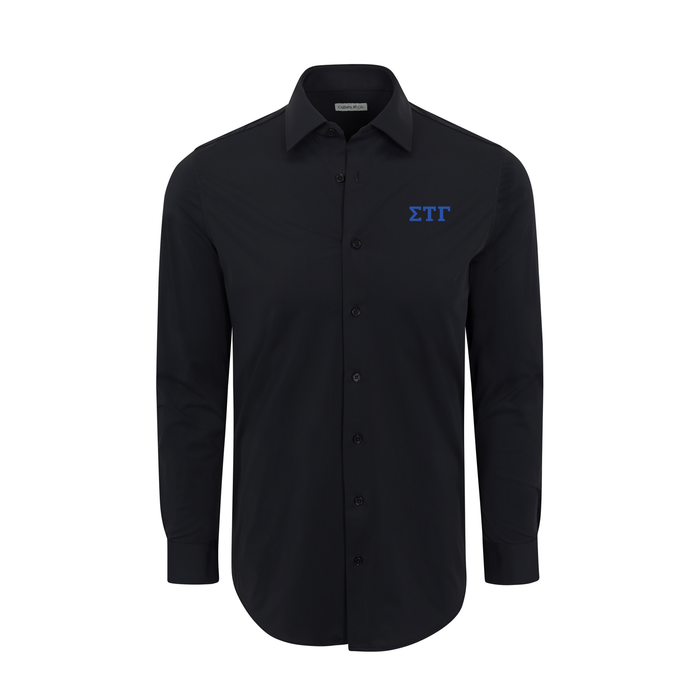 Collars & Co. Sigma Tau Gamma Apex Performance Dress Shirt Black
