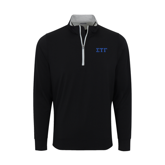 Collars & Co. Sigma Tau Gamma DriRelease® Performance Pullover Black with Light Grey Trim