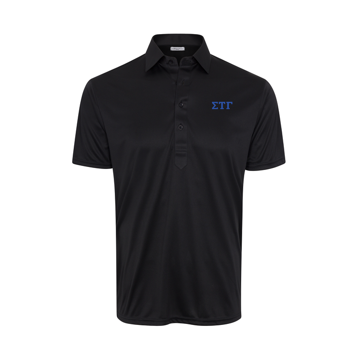 Collars & Co. Sigma Tau Gamma Semi-Spread Collar Polo Black