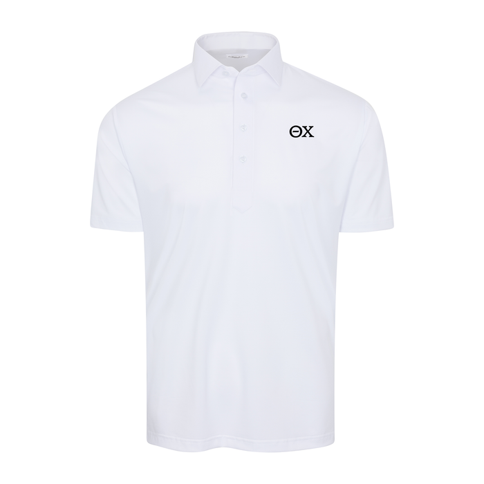 Collars & Co. Theta Chi Semi-Spread Collar Polo White