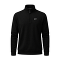 Collars & Co. Theta Tau Cloud Cotton Quarter Zip Pullover Black