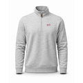 Collars & Co. Theta Tau Heather Cloud Cotton Quarter Zip Pullover Light Grey