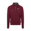 Collars & Co. Theta Tau Merlot Heather Cloud Cotton Quarter Zip Pullover