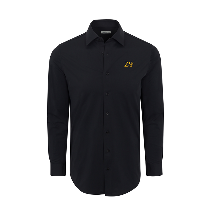 Collars & Co. Zeta Psi Apex Performance Dress Shirt Black
