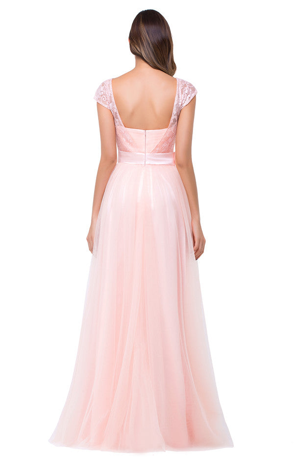 Crew Floor-length A-line Sashes Chiffon Bridesmaid Dresses