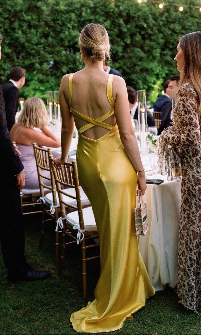 Custom yellow gown
