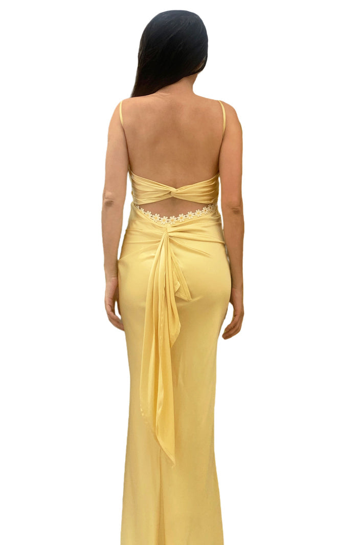 Daisy-Embroidered Cherie Gown