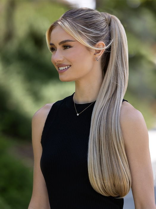 EASIPONY LONG by easihair in 12F PECAN PRALINE | Light Gold Brown, Light Natural Gold Blonde and Pale Natural Gold-Blonde Blend. PPC Main Image