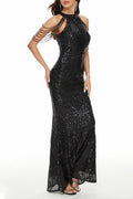Elegant Formal Solid Patchwork Evening Dress Dresses