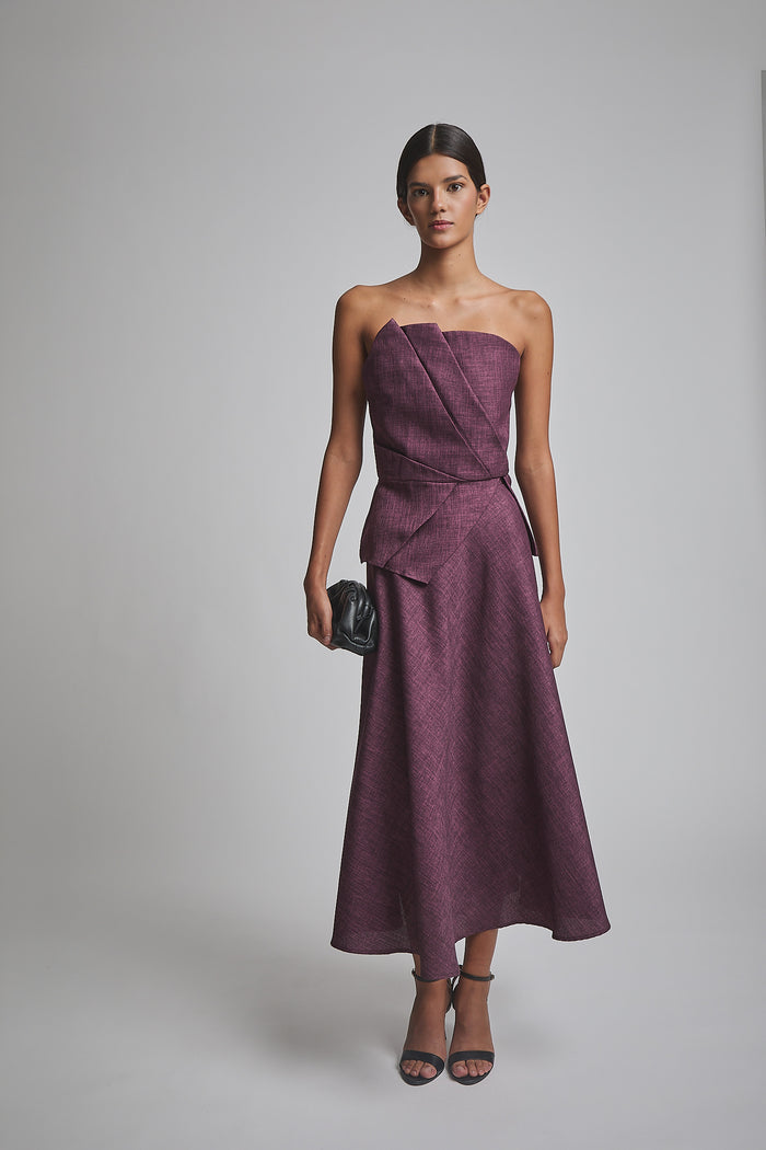 FALDA PERSEFONE BERENJENA