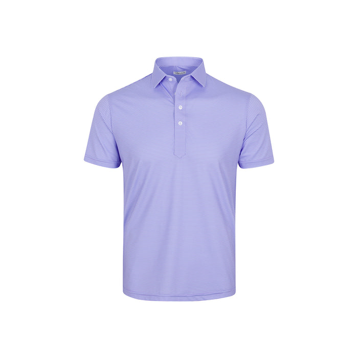 Featherweight Flex Polo Brookline Lavender With Turquoise Stripe