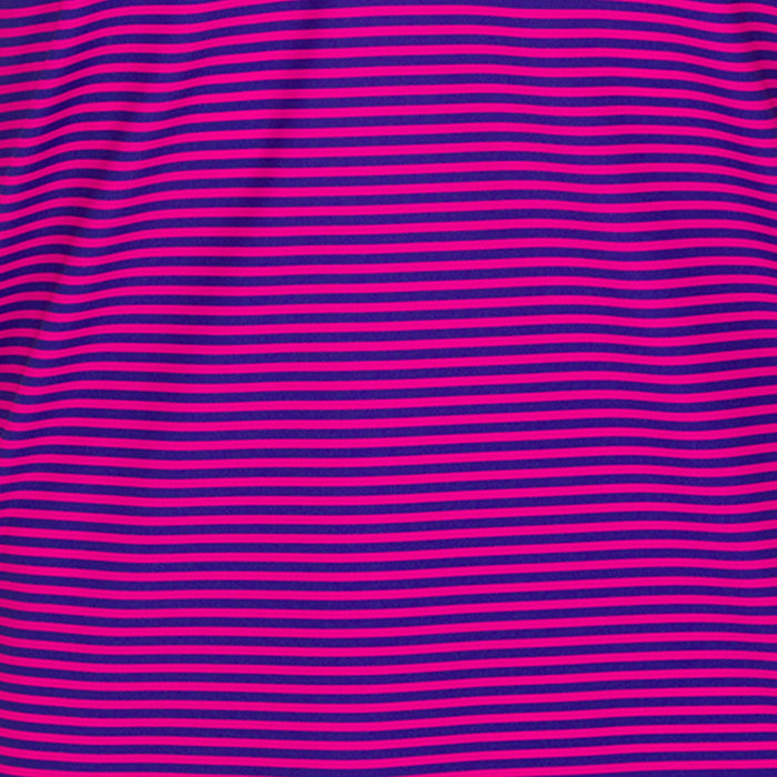Featherweight Flex Polo Collins Berry with Navy Stripe