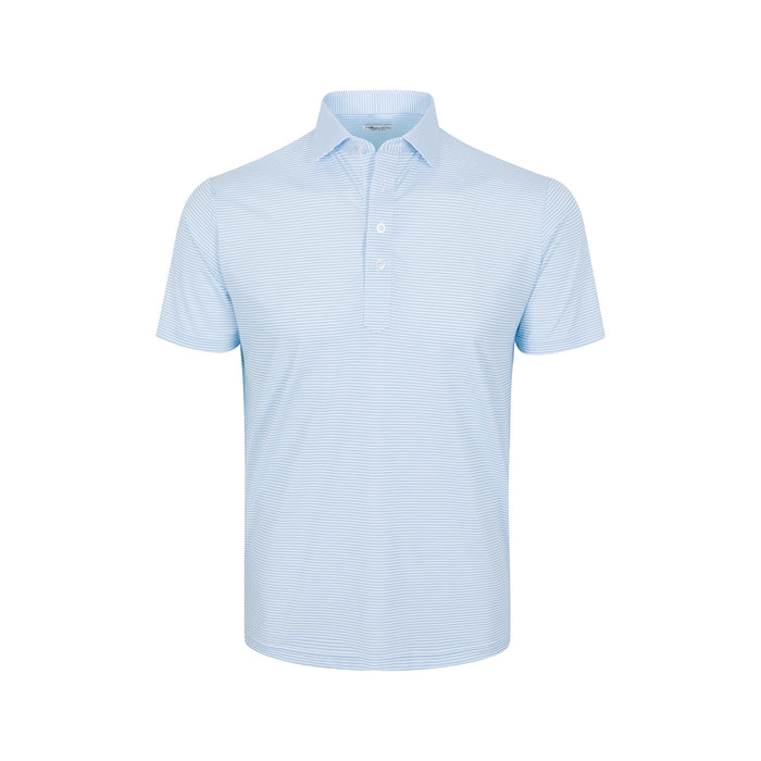 Featherweight Flex Polo Fairfield White And Light Blue Stripe