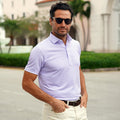 Featherweight Flex Polo Lavender Micro Gingham