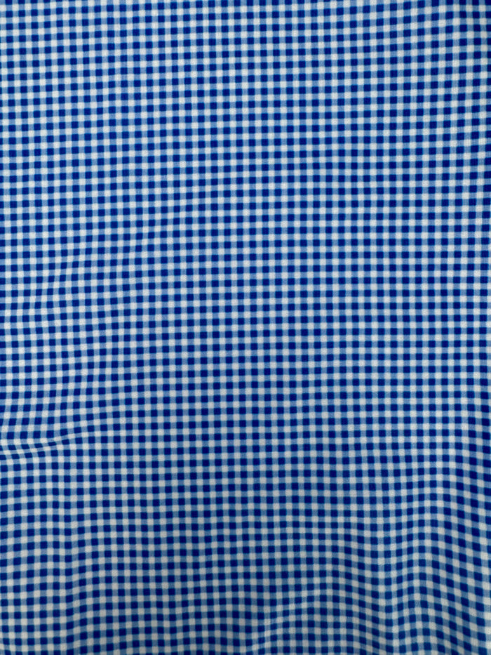 Featherweight Flex Polo Sky Blue & Navy Micro Gingham