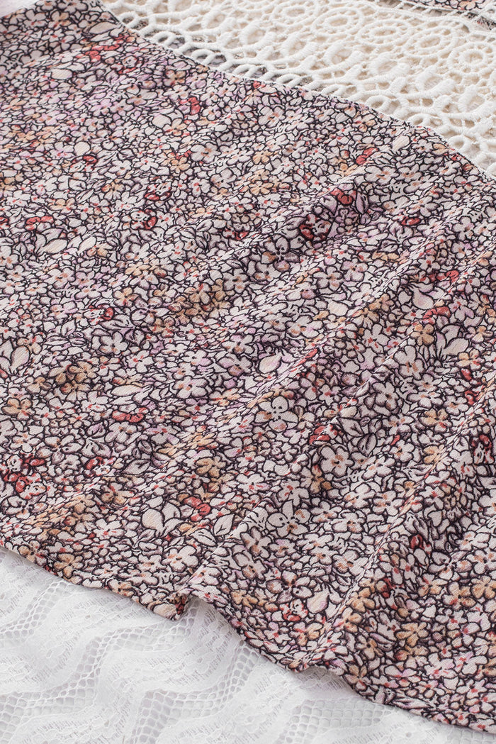 Floral Lace Crochet Spaghetti Strap Tank Top
