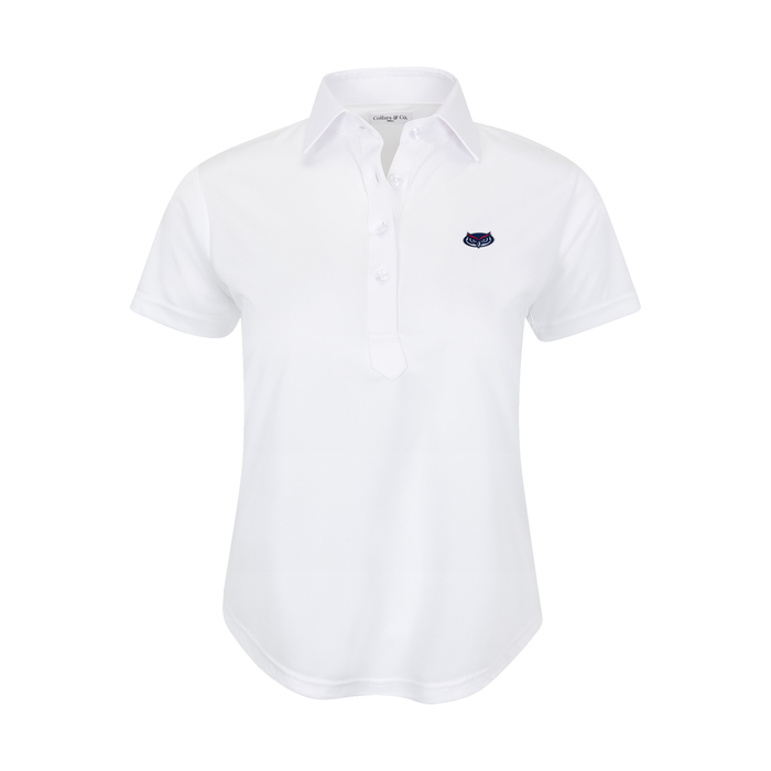 Florida Atlantic Women's Cap Sleeve Semi Spread Polo White