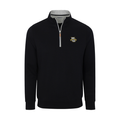 Florida State Heather Cloud Cotton Quarter Zip Pullover Black with Light Grey Trim