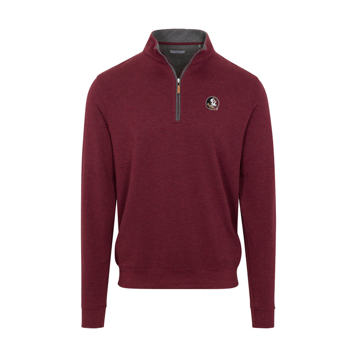 Florida State Merlot Heather Cloud Cotton Quarter Zip Pullover