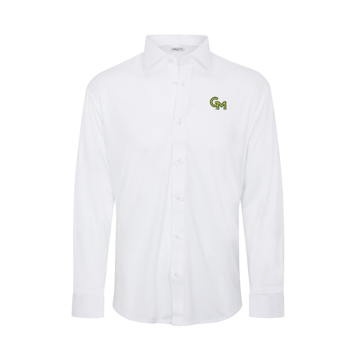 George Mason Semi-Spread Collar Polo White