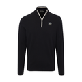 Georgia Southern Black with White Trim Luxury Touch Cotton and Cashmere Quarter Zip Sweater