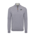Georgia Southern Grey Melange Cashmere Touch Australian Merino Quarter Zip Sweater