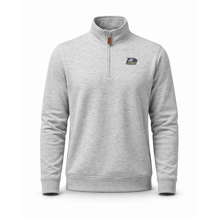 Georgia Southern Heather Cloud Cotton Quarter Zip Pullover Light Grey