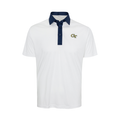 Georgia Tech Semi-Spread Collar Polo Austin White with Navy Accent