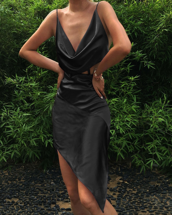 Gia Asymmetrical Backless Dress