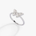Glass Butterfly Statement Ring