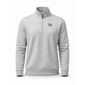 Gonzaga Heather Cloud Cotton Quarter Zip Pullover Light Grey